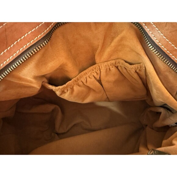 Patricia Nash Reinzo Hand Painted Floral Dual Handle Shoulder Bag Italian Leathe - Picture 15 of 16